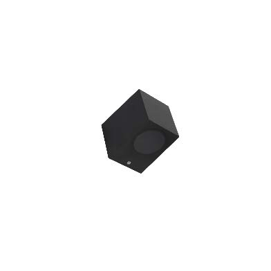 Aplique Pared 1L Gu10 Rect. Plastico Negro (100X80X70Mm) Ip65