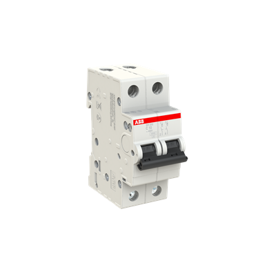 Breaker Riel DIN 2F SH202-C10 - 10A - 6kA, ABB