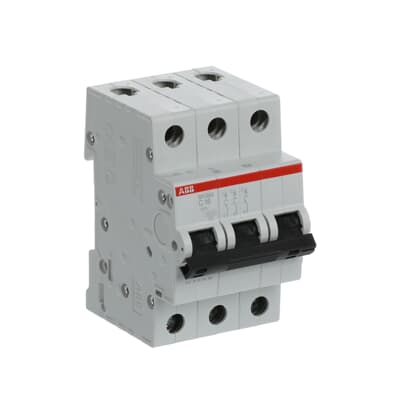 Breaker Riel DIN 3F SH203-C16 - 16A - 6kA, ABB
