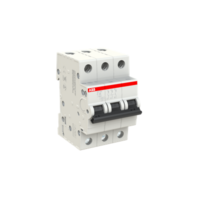 Breaker Riel DIN 3F SH203-C25 - 25A - 6kA, ABB