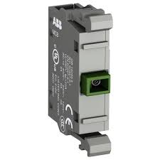Bloque Contacto Auxiliar Verde MCB-10 - 1NO p/dispositivos pilotos MP1…MJS12, ABB