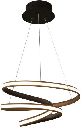 Lamp. Colg Led 45W T/Espiral 3K D44Cm L120Cm Chocolate