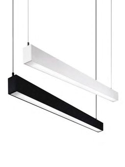 Lamp. Led Lineal Alum. Negro 40w 3CCT(3k/4k/6k) (L1200xA50)mm C/Cables