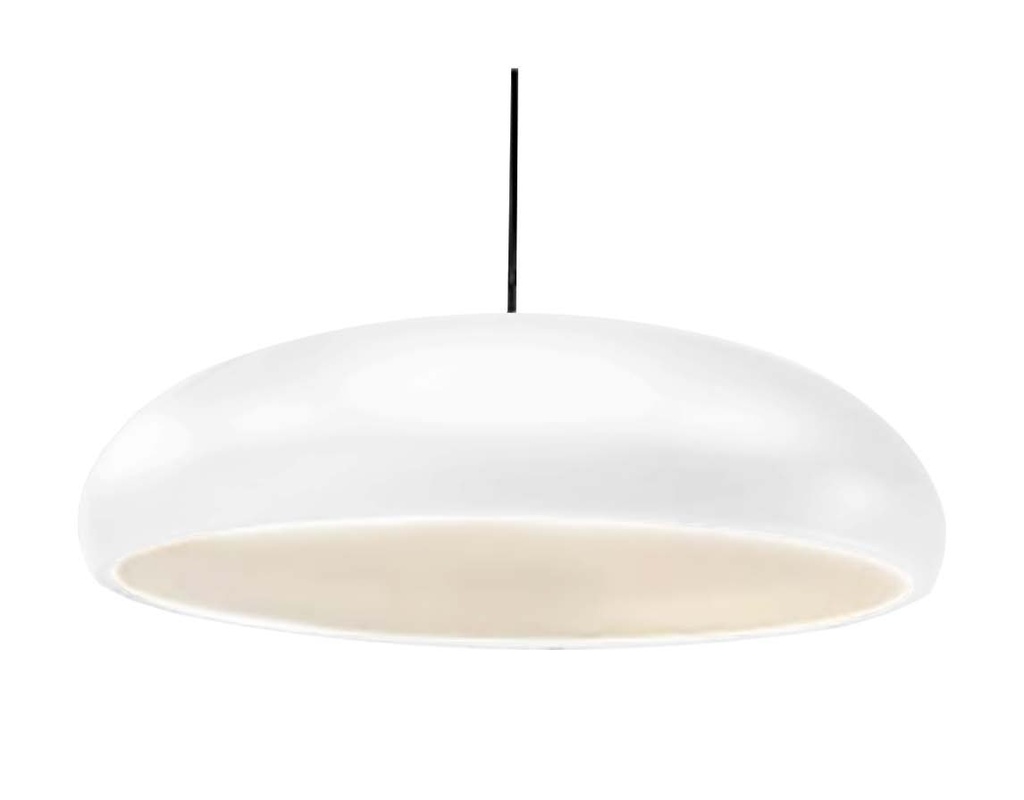 Lamp. Colg. 3L E27 Alum. Red T/Plaf 53X15Cm Matt Blanco+Blanco