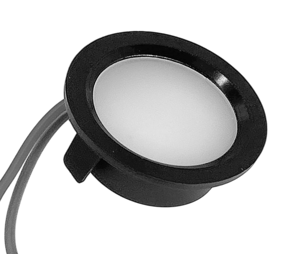 O. Dragon Led Red. Plastico Negro 2W 3K (D44X15Mm)