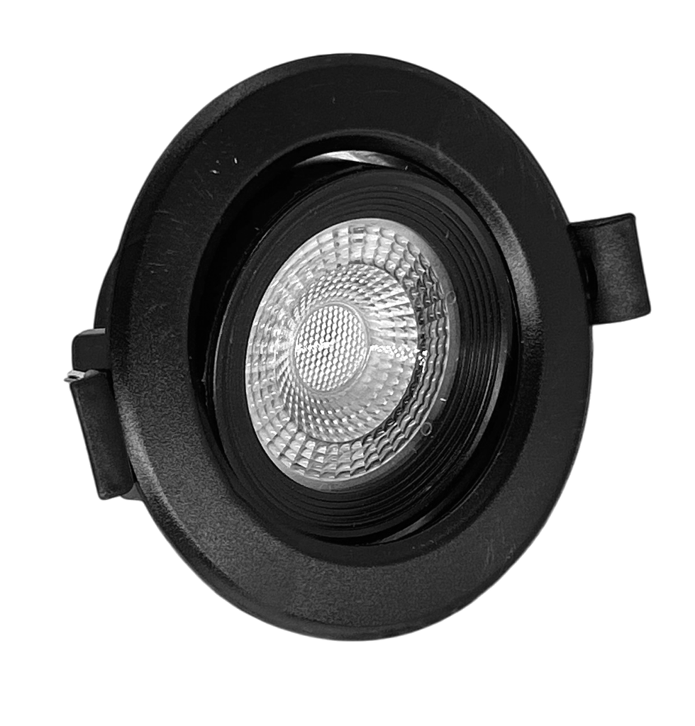 O.B. Led Movil Red. Negro 5w 3k 100-240Vac 400lm (D90x42)mm