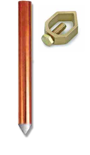 KIT varilla Cu 1.2mx 1/2" c/conector HBR 1212+HAC-I