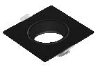 O.B. Gu10 Mov. Cuad. Plastico Negro (88x88x22)mm Ip20