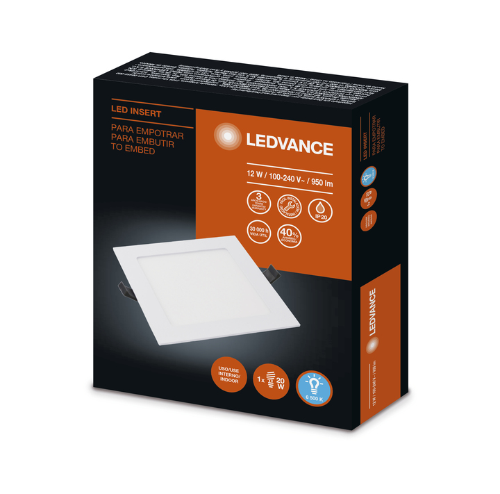 Panel Led Emp. Cuad. Blanco 12W 6K (170Mm) Ledvance