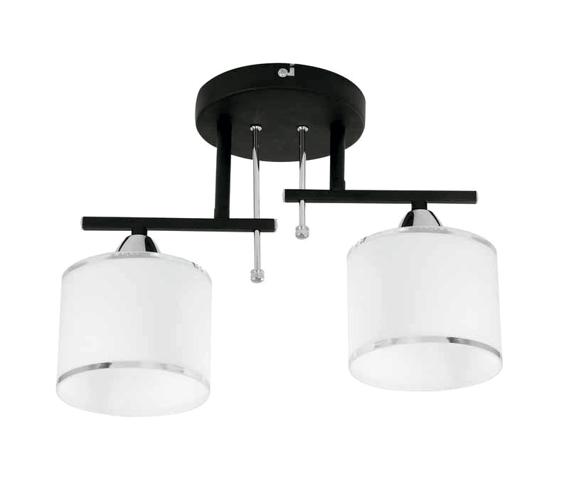 Lamp. Techo 2L E27 Ng+Vidrio T/Plafon (370)Mm