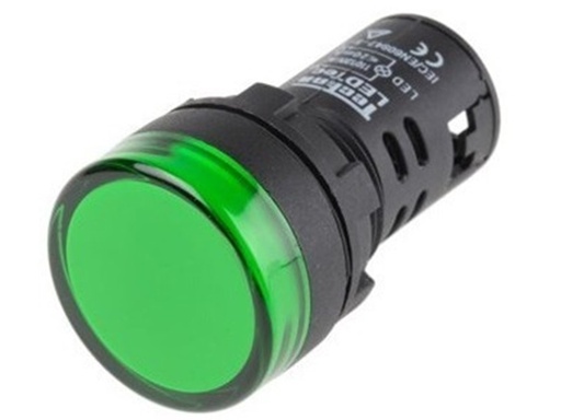 [080185 | AD-22DHZ/G] Luz Pil. Frecuencimetro Verde Hz 22Mm
