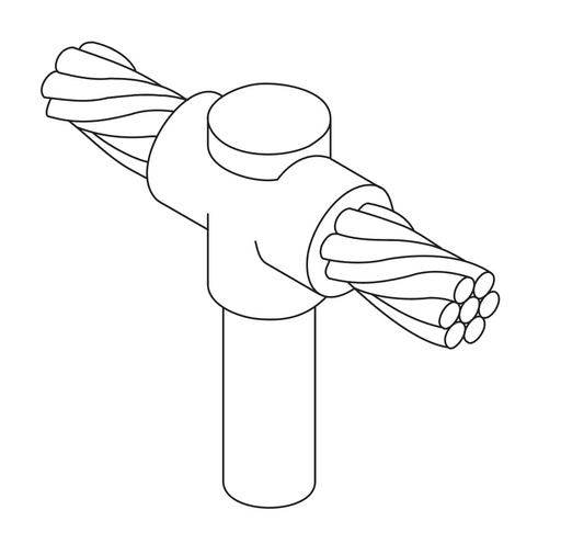 [100079 | CR2 #4/0 - 5/8] Molde Tipo T Varilla 5/8-Cable #4/0 (120Mm)