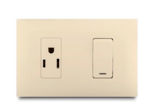 [176209 | VIV13367] Toma Mixto Toma+Inter S/Luz Marfil Veto Vive