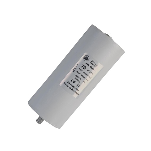 [310294 | 416106760] Condensador Marcha 450V 70Mf S/E Doble Macho 1/4 Ducati