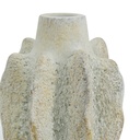 PORTA VELA DE CERAMICA BLANCO TIPO CORAL