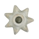 PORTA VELA DE CERAMICA BLANCO TIPO CORAL
