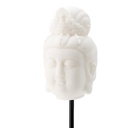 Busto De Buda Con Pedestal Tipo Marmol Color Blanco