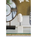 Busto De Buda Con Pedestal Tipo Marmol Color Blanco
