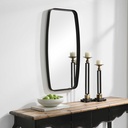 ESPEJO RECTANGULAR DE METAL NEGRO