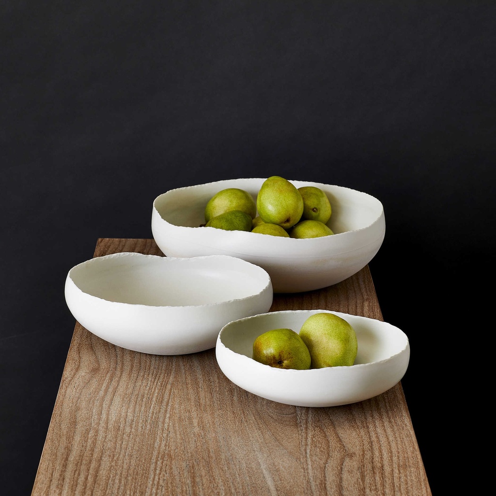 Tazon De Ceramica Blanco Moderno 38x12x38cm