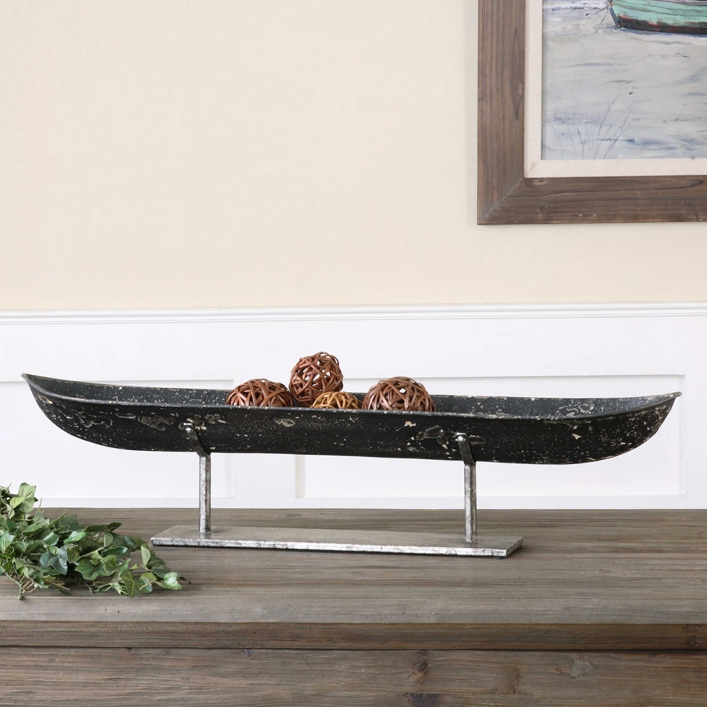 Centro De Mesa Tipo Bote Con Pedestal