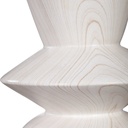 LAMPARA DE MESA DE MADERA COLOR MARFIL