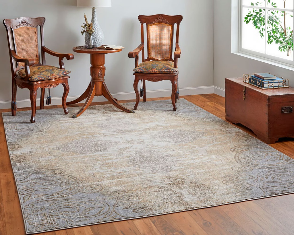 Alfombra (2.74X3.65)M Color Beige/ Gris Celene