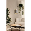 LAMP. COLG. 1L E27 ALBARIZA PANTALLA GRIS+MADERA (1100X160MM)