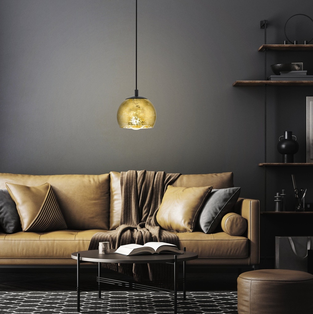 LAMP. COLG. 1L E27 ALBARRACIN COPA DORADA (1100X270MM)