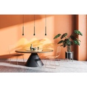 LAMP. COLG. 1L GU10 TB P/RIEL CONICA ALUMINIO NEGRO (1100X85MM)