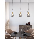 LAMP. COLG. 3L E27 LEBALIO COPA SMOKE+METAL DORADO (1100X195MM)