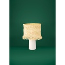 LAMP. MESA 1L E27 PAISANO CERAMICA BEIGE+PANTALLA RATTAN (515X300MM)