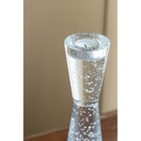 CANDELABRO DE VIDRIO CON TEXTURA