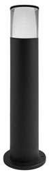 Bolardo 1L E27 Red. Aluminio Negro+Pvc Blanco-Transp (D90X600)mm Ip54