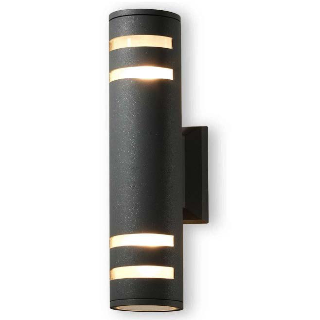 Aplique Pared 2L E14 Bid. Ext. Red. Negro (260X100Mm) Ip54