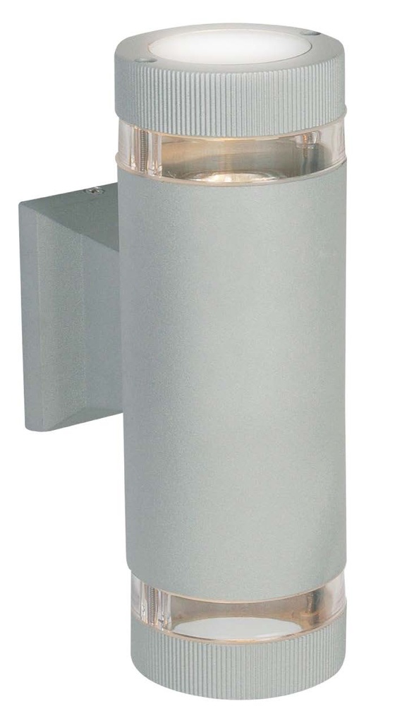 Aplique Ext. Bid. Redondo 2L Gu10 Gris