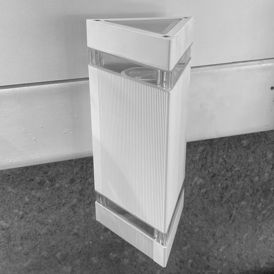 Aplique Pared Ext. Bid. Triangular Gu10 Blanco Ip54