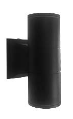 Aplique Ext. Bid. 2L Gu10 Alum. Negro C/Vidrio IP54