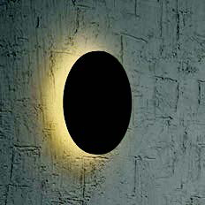 Aplique Pared Led Circ. Plastico Negro 12W 3K (D160Mm) Ip65