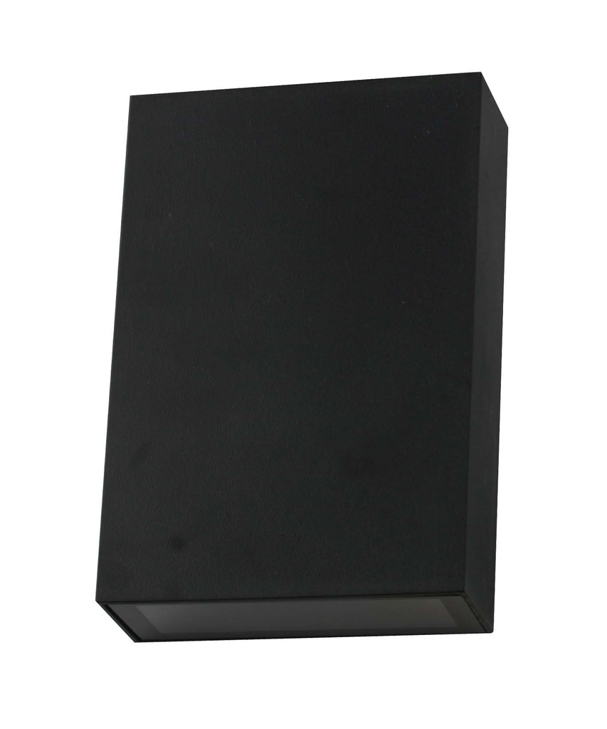Aplique Pared Led Bid. Rect. Plastico Negro 2X2W 3K (123X83X30Mm) Ip65