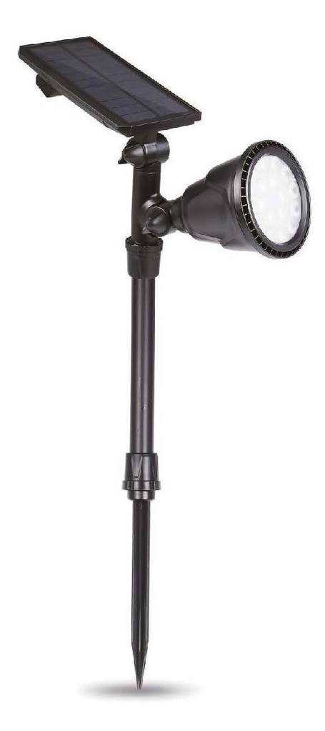 Estaca Solar Led Plastico 1.2w 5k Ip65 Negro