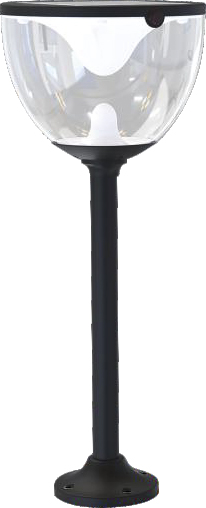 Farol Piso/Estaca Solar Led 60X19Cm 4W Cabeza Oval.3Tonos/ Luz Pvc+Al