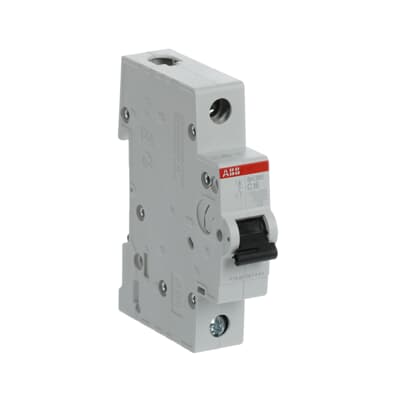 Breaker Riel DIN 1F SH201-C16 - 16A - 6kA, ABB