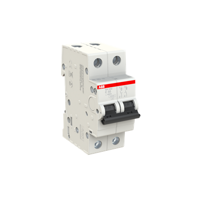 Breaker Riel DIN 2F SH202-C50 - 50A - 6kA, ABB