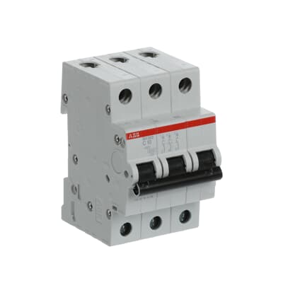 Breaker Riel DIN 3F SH203-C10 - 10A - 6kA, ABB