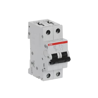 Breaker Riel DIN 2F S202-C2 - 2A - 10kA, ABB