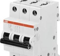 Breaker Riel DIN 3F S203-C2 - 2A - 10kA, ABB