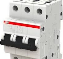 Breaker Riel DIN 3F S203-C50 - 50A - 10kA, ABB