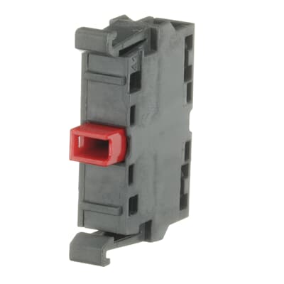 Bloque Contacto Auxiliar Rojo MCB-01 - 1NC p/dispositivos pilotos MP1…MJS12, ABB
