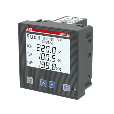Medidor Energía M1M 30 MODBUS - Us: 100…230Vac/dc - 2DOs - Modbus RTU , ABB